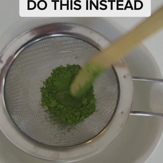 Step by step matcha latte video